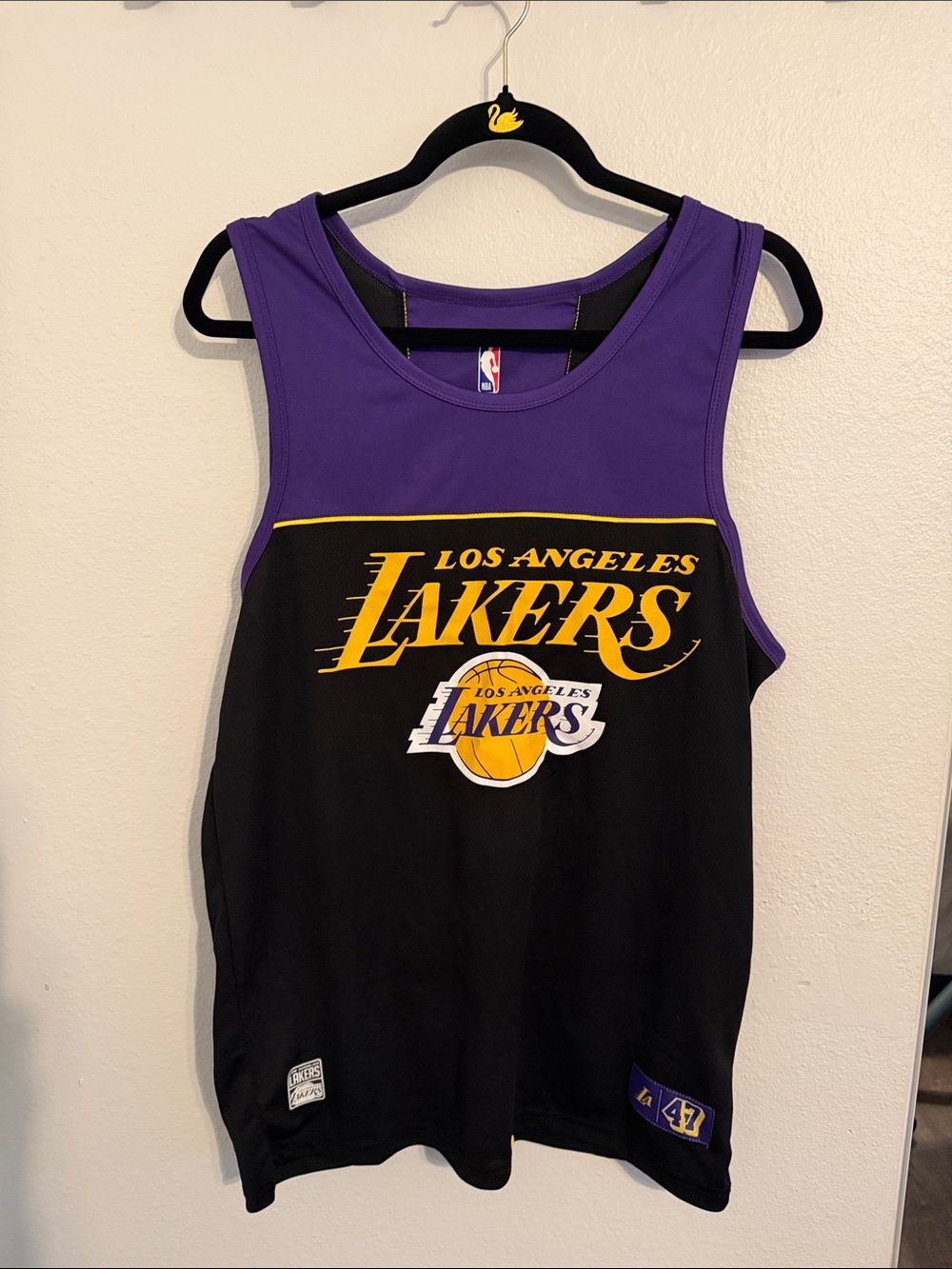 NBA Los Angeles Lakers Black and Purple Tank Jersey